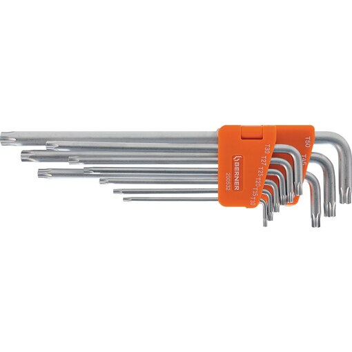 Angle key set 9 pieces, TX, long